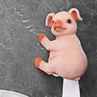 bathroom resin wall mounted animal paper towel holder creative home toilet paper holder stand bathroom decoration tissue boxes