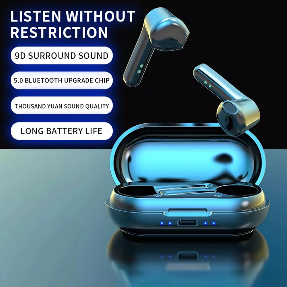 TWS Bluetooth V5.0 Earphones Gaming Headsets Sports Waterproof Wireless Headphones With Microphone Charging Box For IOS Android
TWS Bluetooth V5.0 Earphones Gaming Headsets Sports Waterproof Wireless Headphones With Microphone Charging Box For IOS Android