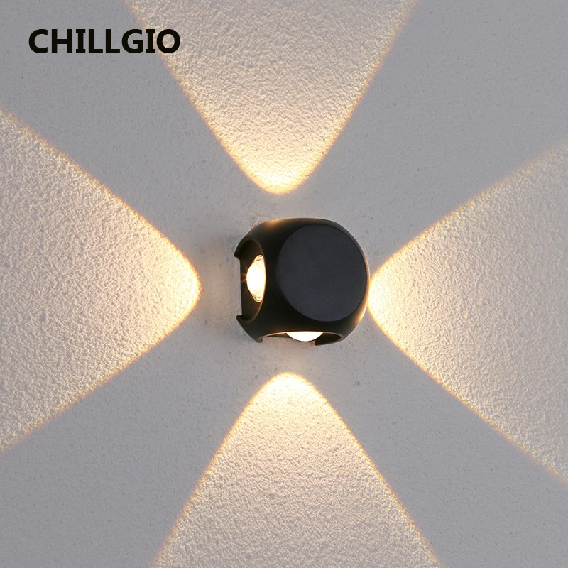 

Водонепроницаемый светодиодный настенный светильник CHILLGIO, наружный Точечный светильник из алюминия IP65, Современная комнатная лампа для ук...