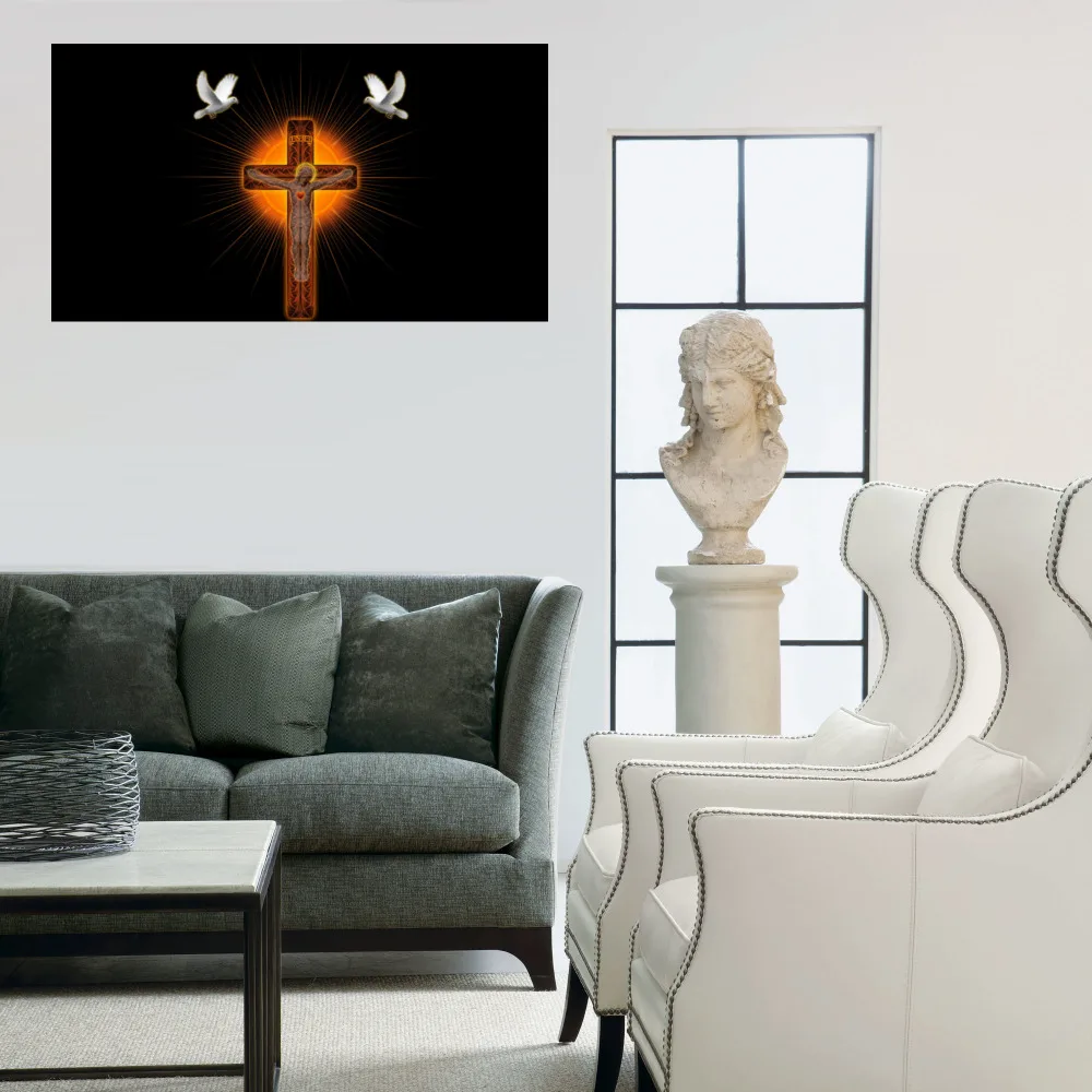 Настенная картина с изображением Креста абстрактная для спальни гостиной кухни
