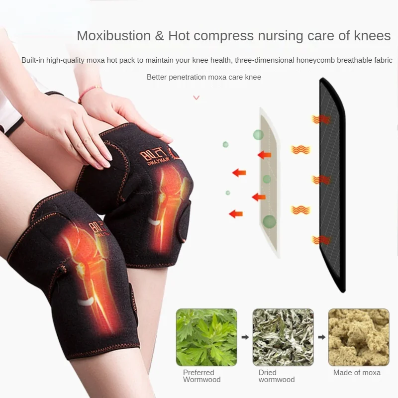 Новинка, электронная грелка для колена, мужские наколенники, фиксатор колена с китайской термотерапией при артрите, растяжении ног на зиму от AliExpress RU&CIS NEW