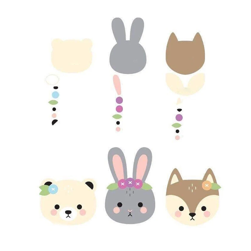 Bear Rabbit Fox Metal Cutting Frame Templates for DIY Scrapbooking Embossing Paper Die Cut Wedding Cards Photo Album Craft Dies | Дом и сад