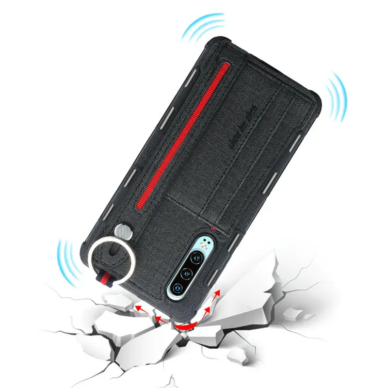 Металлический кольцевой держатель для Huawei P30 Lite чехол Pro тканевый с отделением