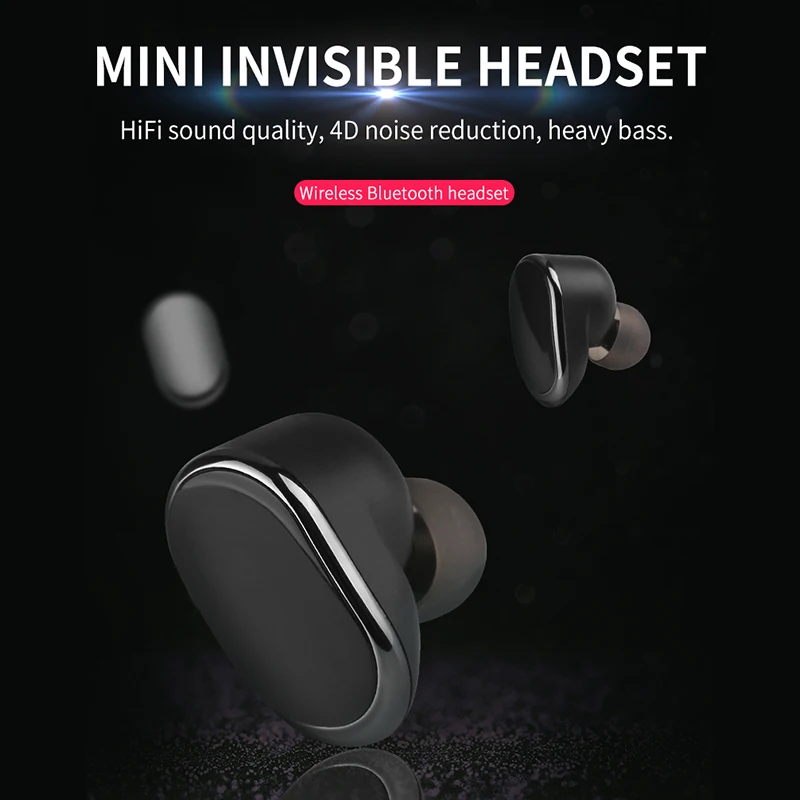 

Dianxien K9 Mini In-ear Bluetooth Headset 5.0 Touch Binaural Wireless Sports Bass Effect Smart Charging Bin