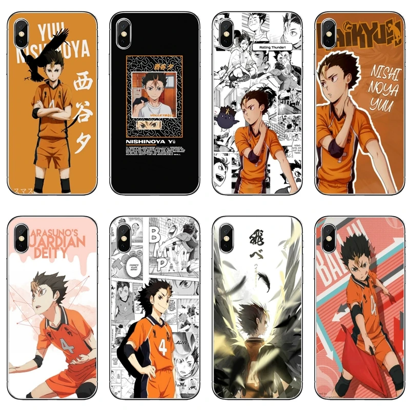 Прозрачный чехол для телефона Nishinoya Yuu Haikyuu с аниме Xiaomi Redmi Note 9S 9T 9 8 8T 7 6 5A 9C 9A 7A K20 6A S2