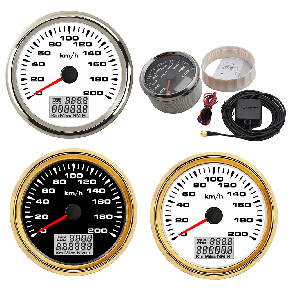 200KMH одометр 85 мм GPS измеритель скорости для грузовиков автомобилей лодок IP67