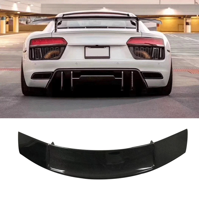 Углеродного волокна/FRP задний багажник загрузки крыла Спойлер для Audi R8 GT V8 V10 2017 2018