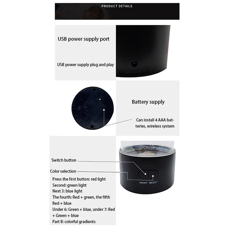 

LED Fantasy Jellyfish Lamp USB Power/Battery Powered Color Changing Jellyfish Tank Aquarium Led Lamp Relaxing Mood Light