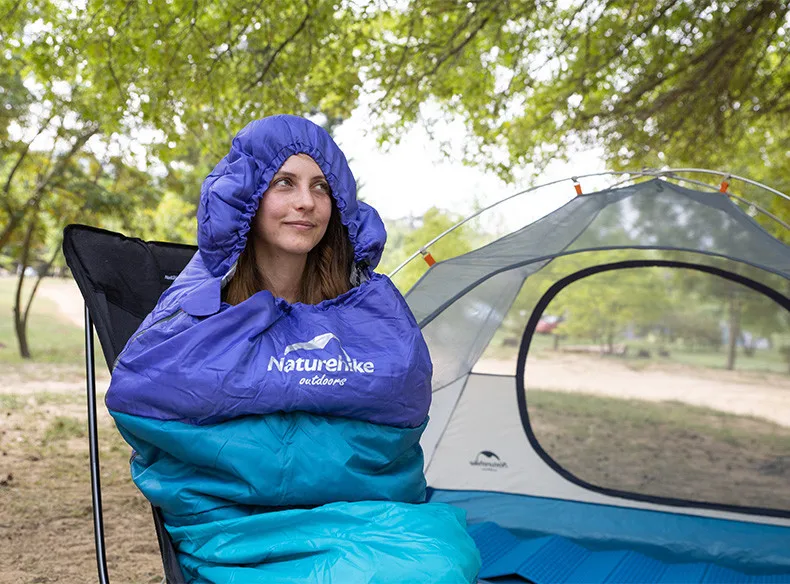 Naturehike спальный мешок для кемпинга из хлопка, Сверхлегкий Двойной спальный мешок для людей, переносные уличные туристические спальные мешки