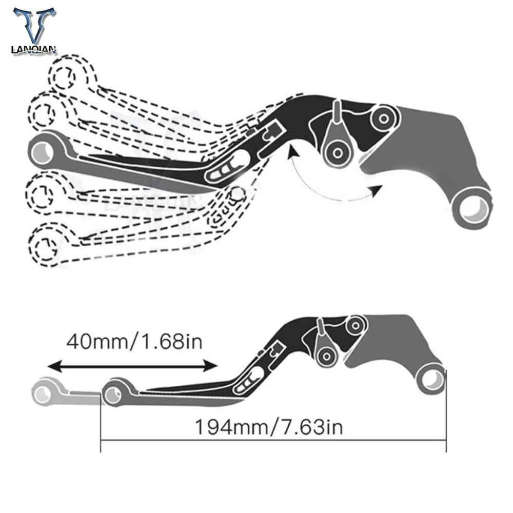 

For Yamaha YZFR1 R1M R1S 2015 2016 2017 2018 2019 2020 Motorcycle Accessories Adjustable Brake Clutch Levers WITH YZFR1 LOGO