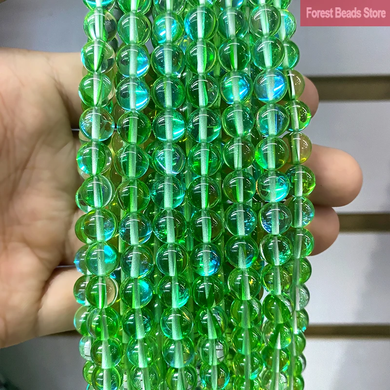 Гладкие Темно-зеленые Австрийские хрустальные круглые бусины блестящий камень в