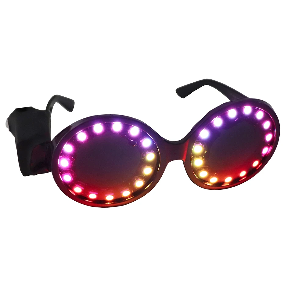 Новые светодиодные очки радужные неоновые очки с USB-портом Rezz светящиеся очки Carnival EDM реквизит для светосветильник шоу