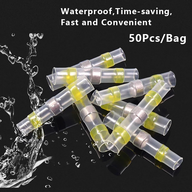 50 шт. быстрая терм усадочная припоя рукав провода соединителя практичный