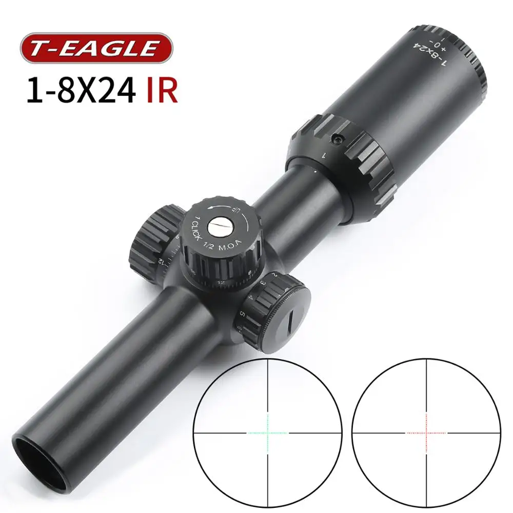 

TEAGLE 1-8X24 IG RIFLESCOPE for Hunting Tactical Optical Collimator Aim Sight Rifle scope Grid for airsoft rifle outdoors cqb