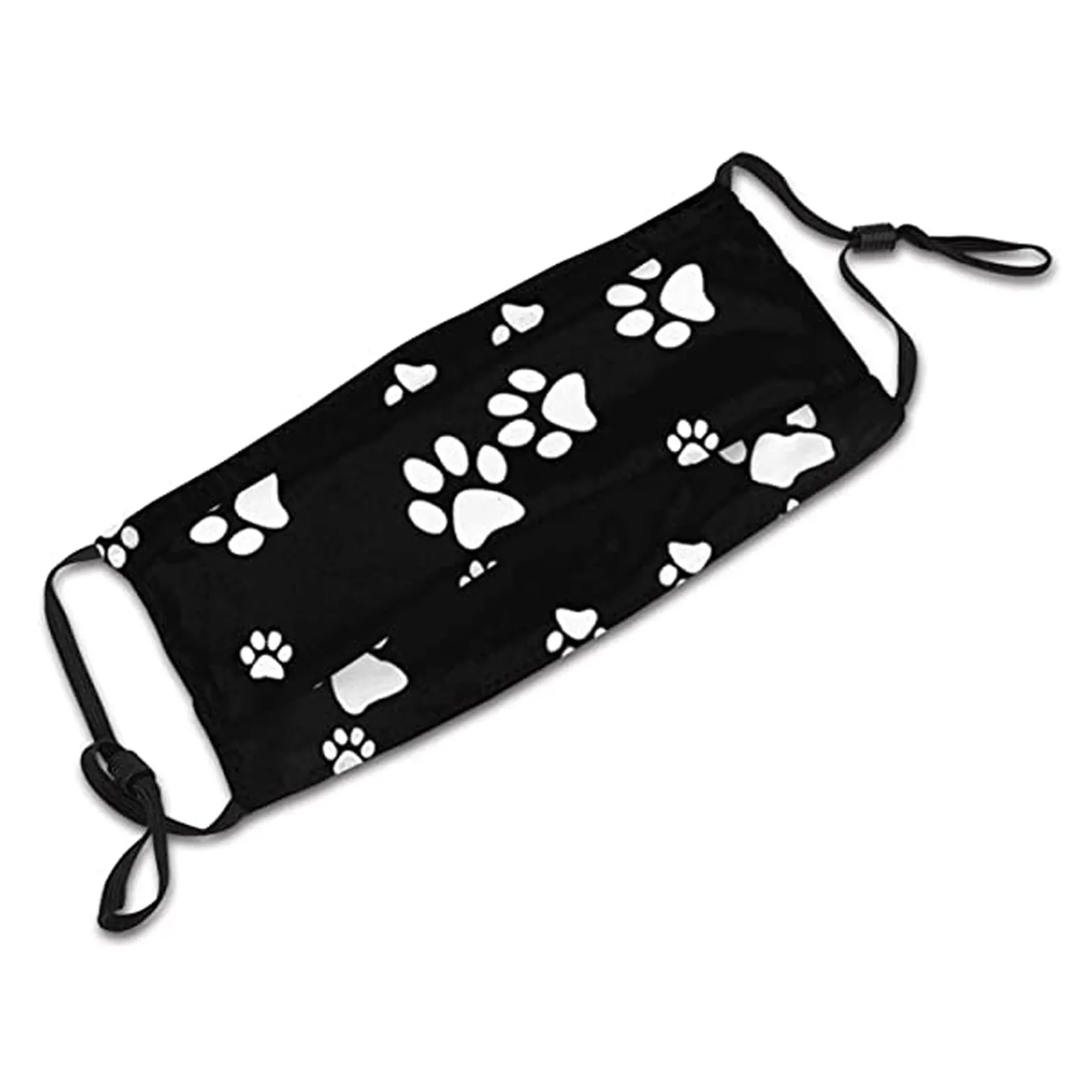 Маска для взрослых с принтом лап животных моющаяся многоразовая маска от на рот