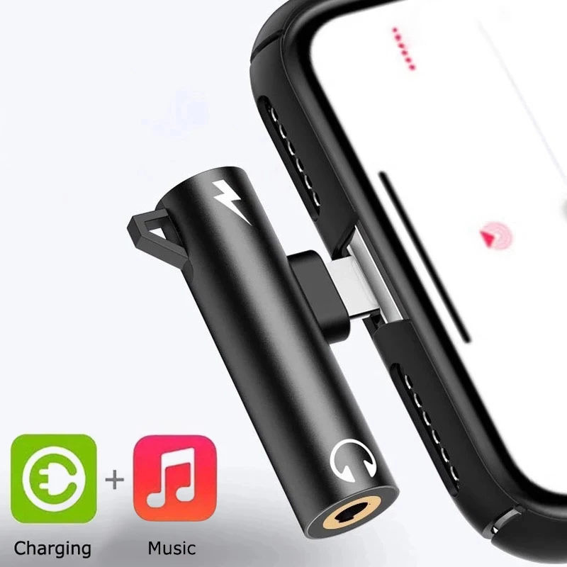 2 в 1 зарядное устройство адаптер для iPhone 13 12 11X7 8 освещения до 3 5 мм аудио разъем