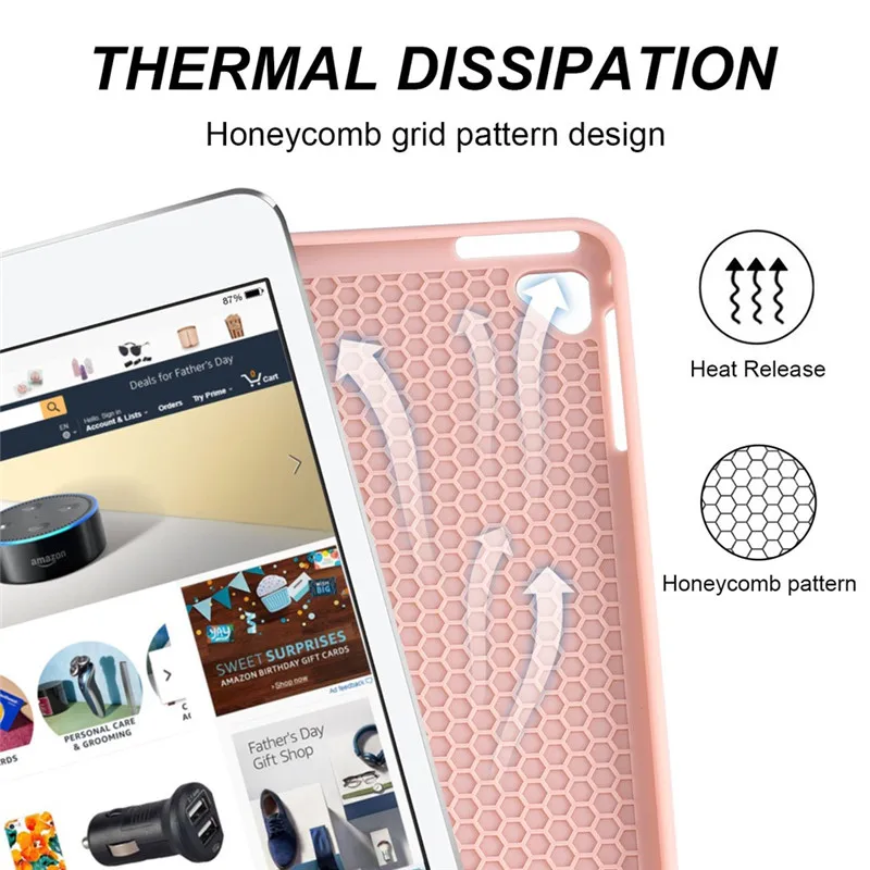 Для IPad Pro 12 9 2018 2020 3th 4th с карандашница Tablet силиконовый чехол многократно