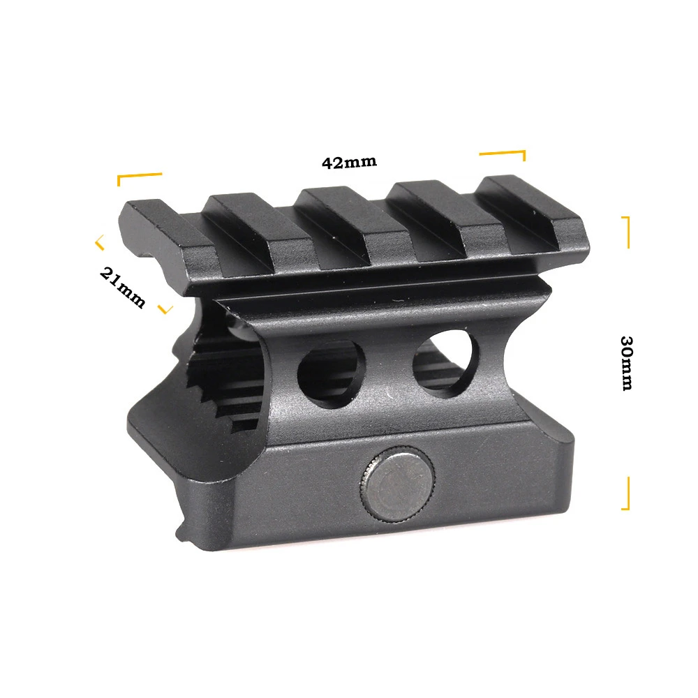 

Paintball Sight Scope Riser See-thru Mount with Top 4 Slots Picatinny Rail Adapter Accessories T1 T2 Hunting Airsoft Red Dot