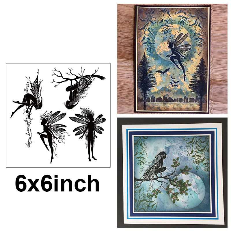 Прозрачный силиконовый штамп Elf Girl с изображением русалки волшебного дома