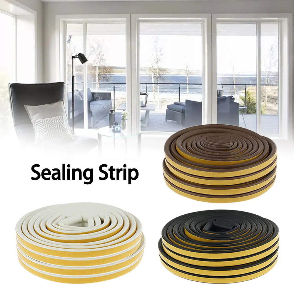 

D-type Draught Excluder Tape Self-adhesive Door Seal Tape Windproof Strip