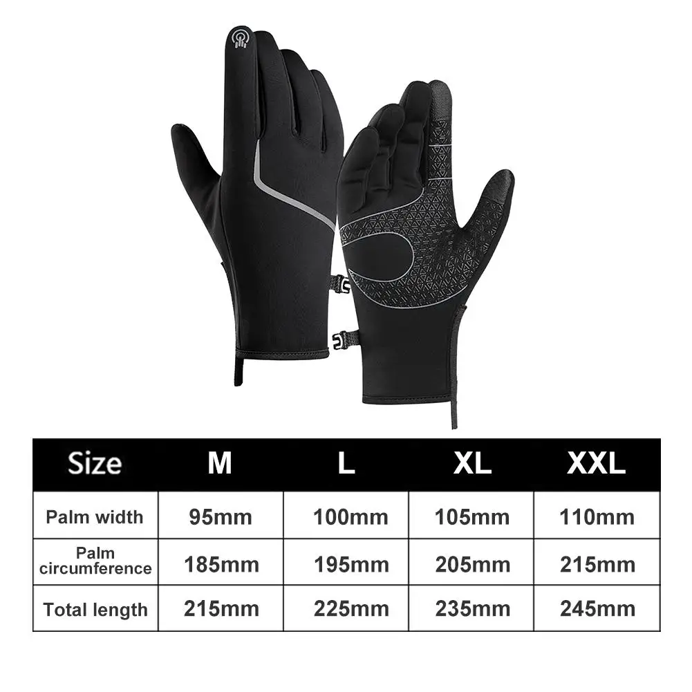 

Durable Hiking Gloves Delicate Design 2pcs Outdoor Sport Windstopper Waterproof Gloves Touch Screen Full Finger Gloves