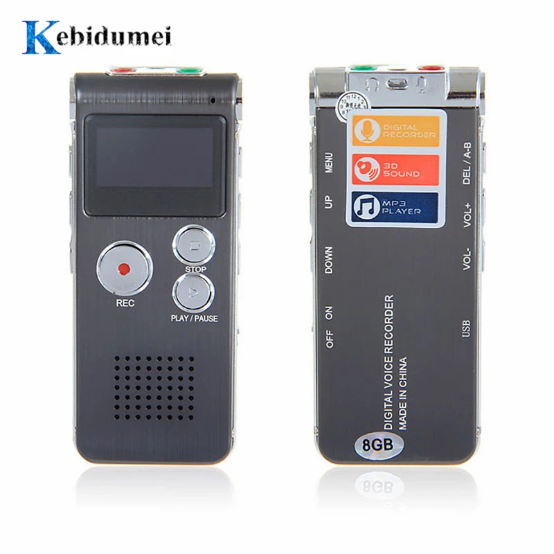 Цифровой диктофон kebidumei 8 ГБ USB для бизнеса с MP3 плеером встроенным
