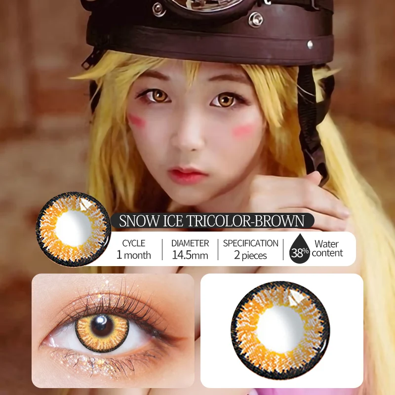 Красивые цветные контактные линзы для учеников Женские вечерние 14 5 мм Милые