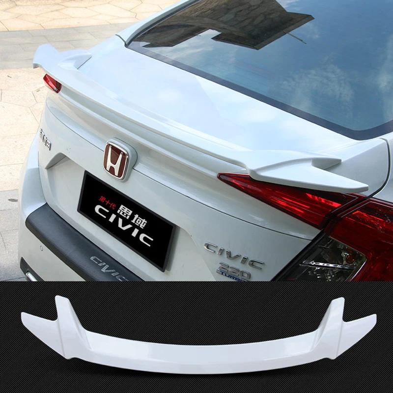 Для Honda Civic 10th Car Decoration 2016 2017 2018 АБС пластик цветная краска задний спойлер для