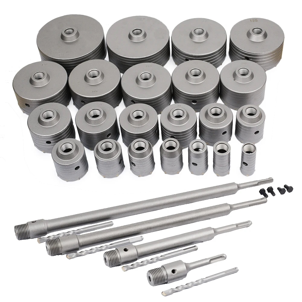 

SDS Plus 410mm Wall Hole Saw Drill Bit Cutter Tools With Round Shaft Masonry Hole Cutter For Brick Concrete Cement Wall