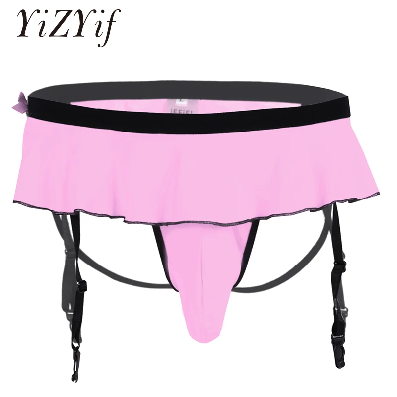 

Men Lingerie Bikini Underwear Underpants with Bulge Pouch Garters jockstrap gay underwear men sexy under wear sissy panties Men