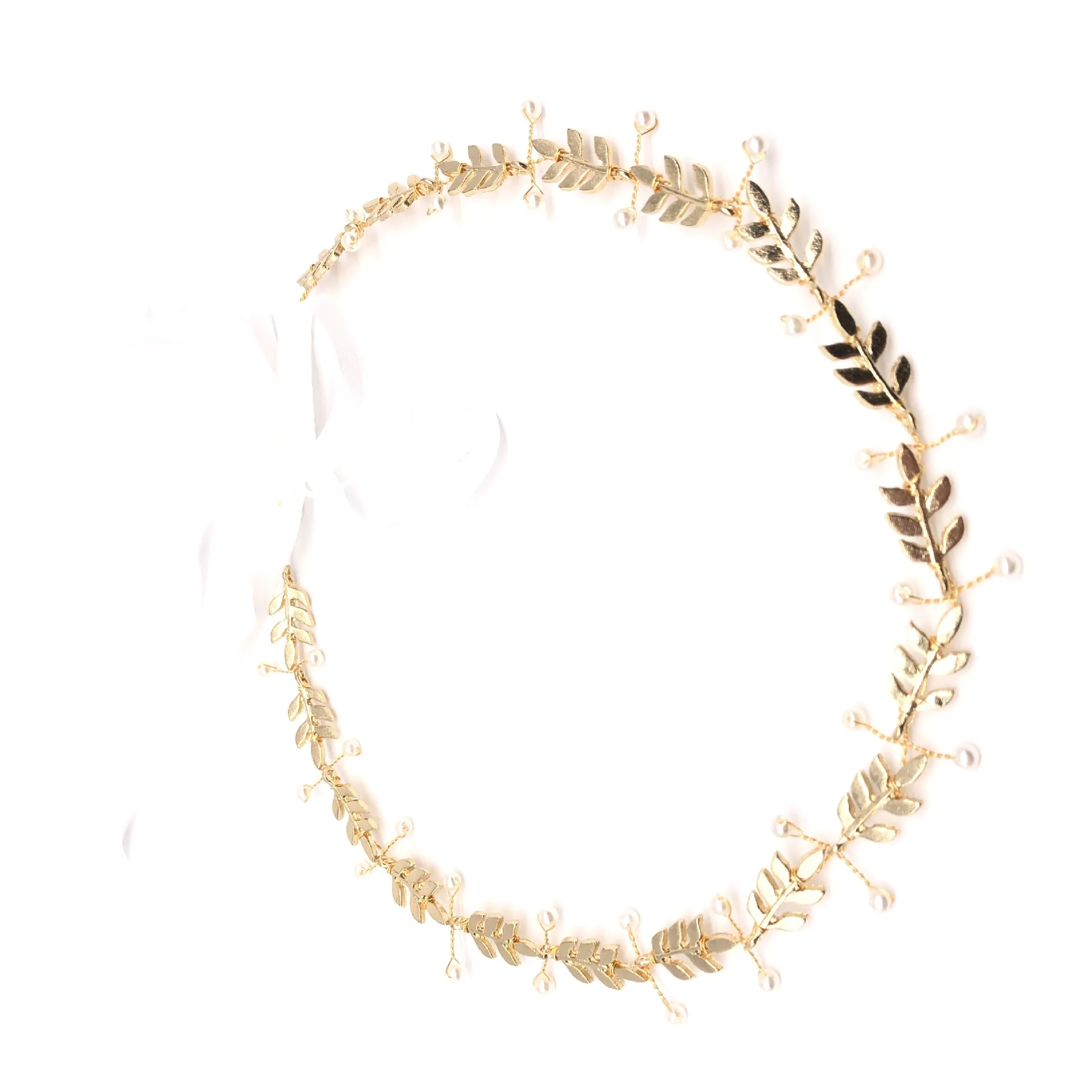 

Wedding Headband Accessories Bridal Headdress Crystal Pearl Accessories Women's Leaf Head Jewelry diademas para el pelo mujer