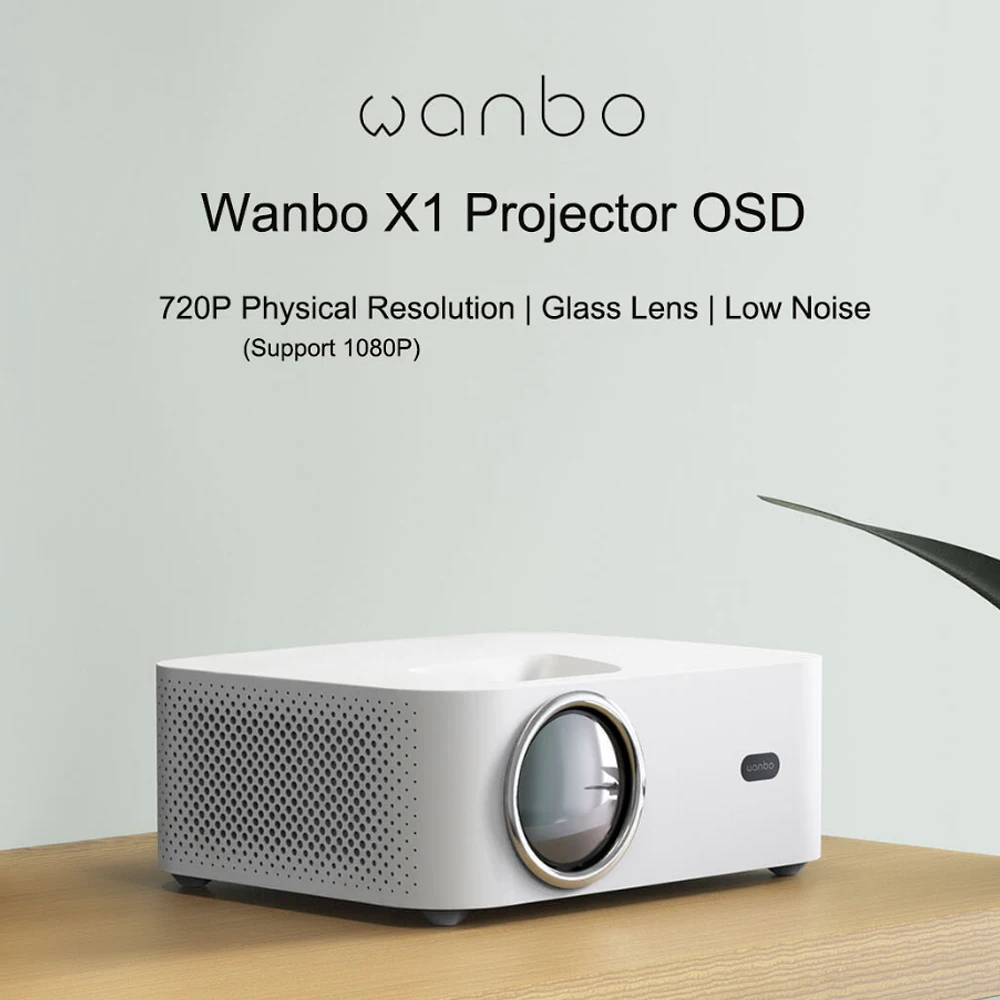 

Global Version Wanbo X1 OSD Projector 1080P LCD Clear Projection Glass Lens Low Noise Wireless Projector Home Theater