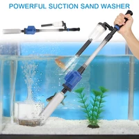 aquarium siphon operated cleaner us plug vacuum gravel water changer fish tank sand washer electric siphon filter