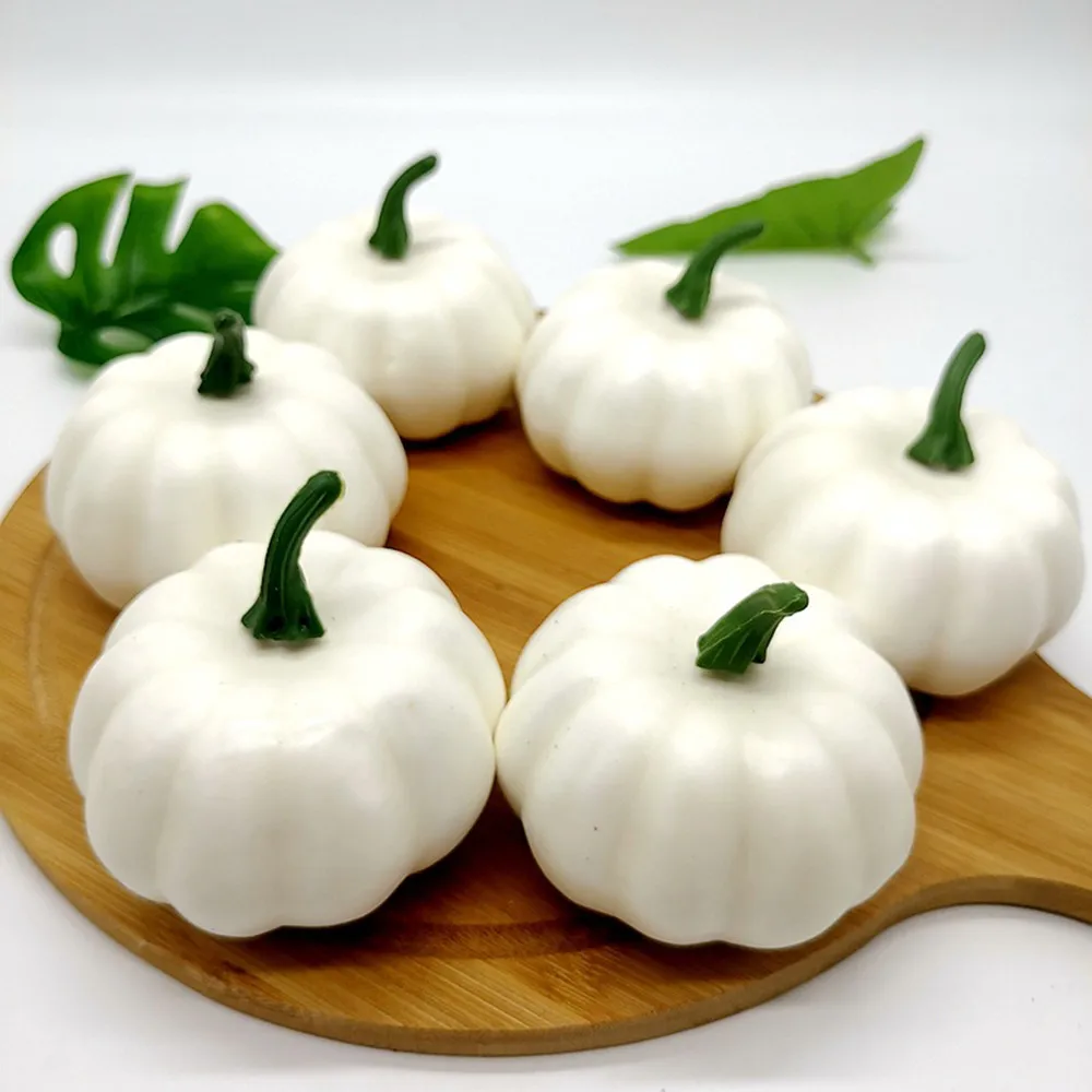

12PCS Halloween Artificial Pumpkin Decoration Autumn Thanksgiving Simulation Decoration Christmas Celebration Pumpkin