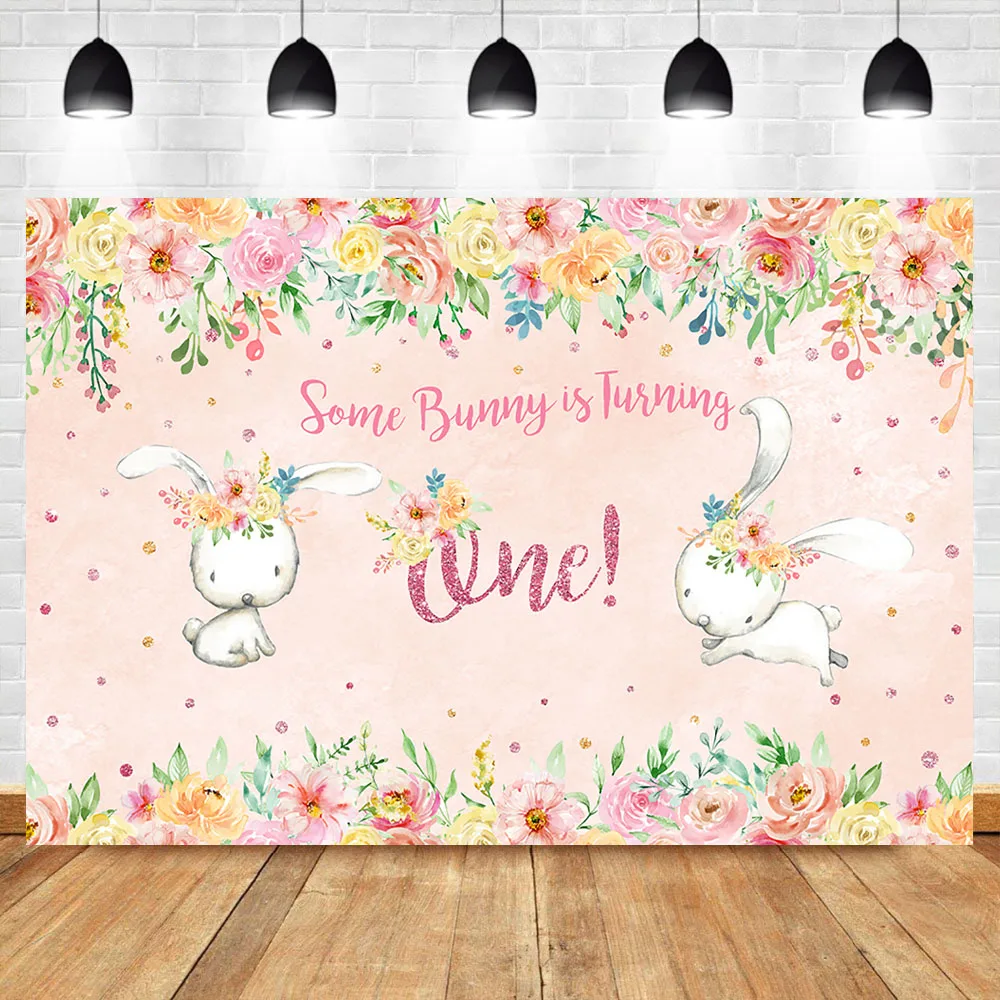 

Mocsicka фон для первого дня рождения для девочек некоторые кролики поворот один фон для фотосъемки розовые цветы фон для фотобудки