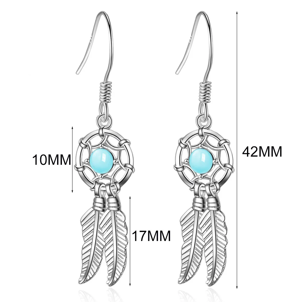 Женские серьги-подвески MEETSOFT посеребренные антиаллергические серьги в виде