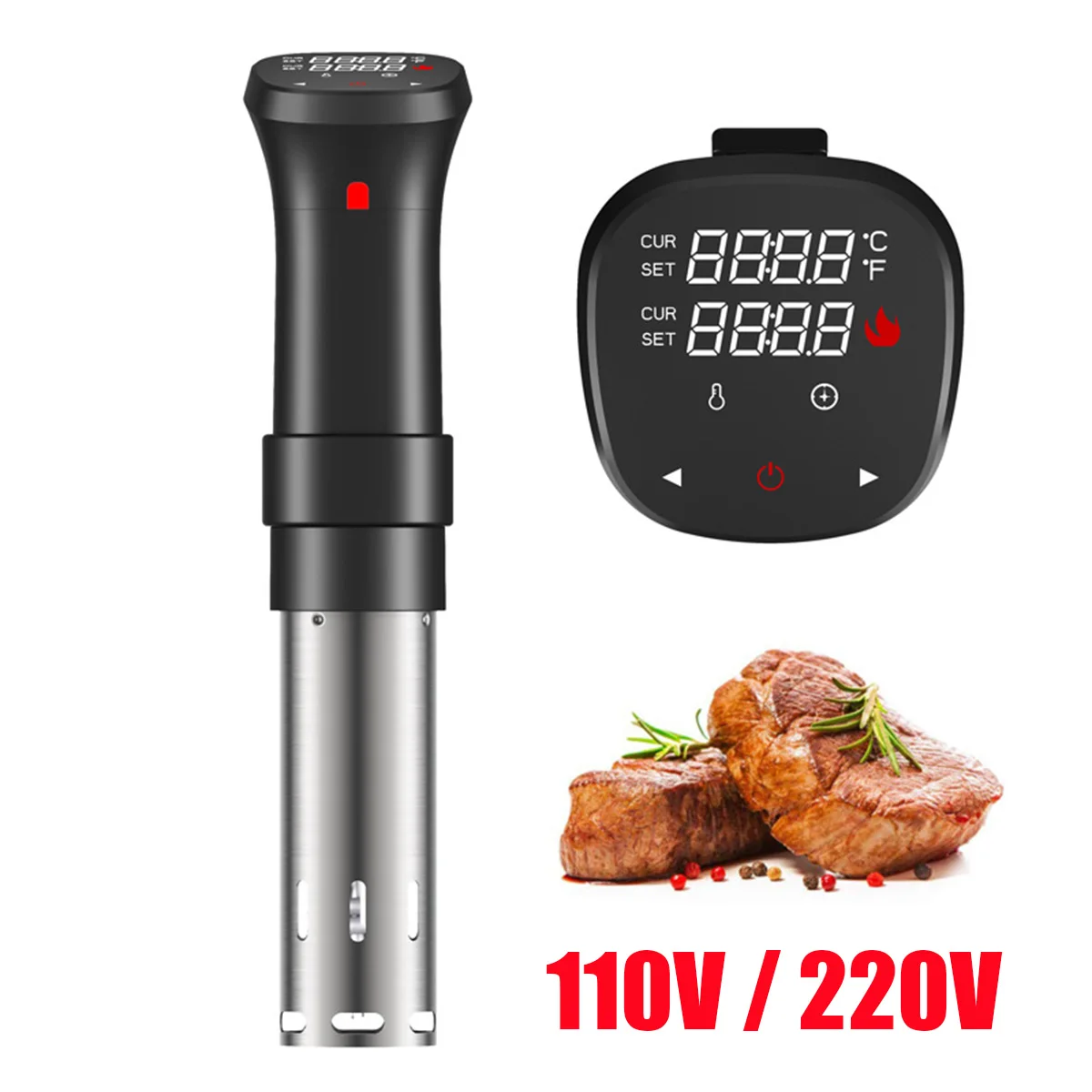 

1100W LCD Sous Vide Cooker Vacuum Slow Cooker Steak Cooking Machine Sturdy Immersion Circulator Digital Timer Accurate Control