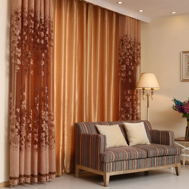 

Curtains for Living Dining Room Bedroom Jacquard Carved Curtains