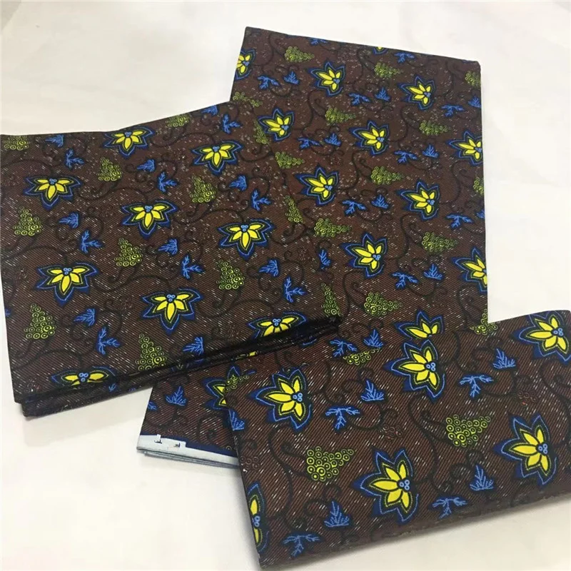 Африканские ткани с принтом лучшее качество 100% хлопок 6 ярдов оптовая продажа