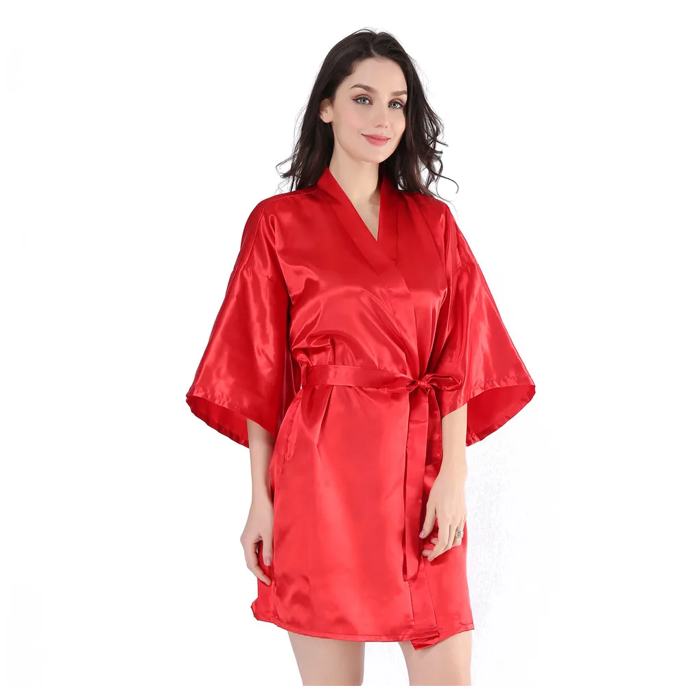 

Bride Bridesmaid Wedding Robe Sexy Lace Lounge Sleepwear Kimono Gown Novelty Half Sleeve Bathrobe Gown Intimate Lingerie