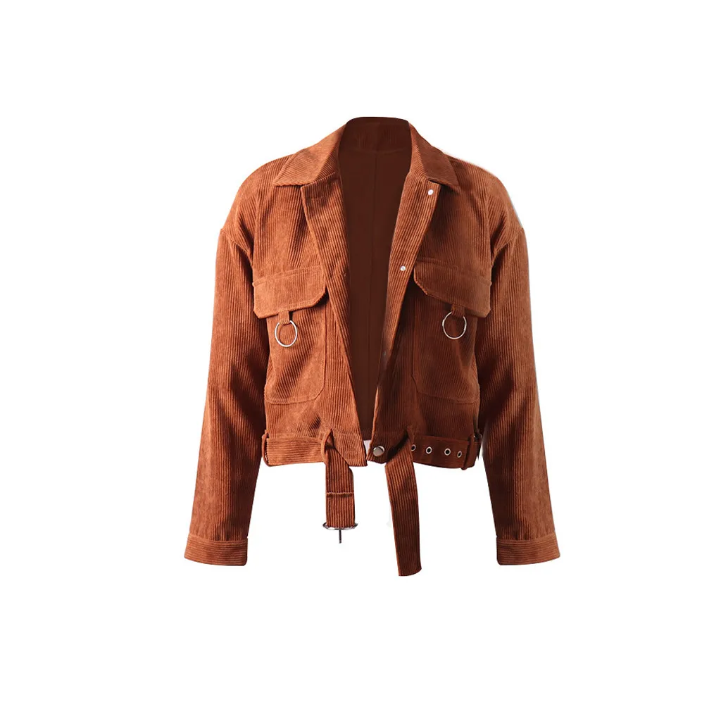 JAYCOSIN Верхняя одежда и пальто куртки с длинным рукавом Вельветовая однотонная