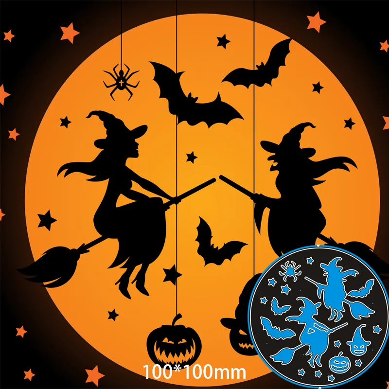 

100*100mm Halloween Metal Cutting Dies Scrapbooking Scence DIY Album Paper Card Making Craft Embossing Stencil Dies