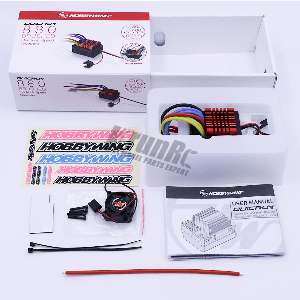 Hobbywing QuicRun WP 880 80A двойной матовый водонепроницаемый ESC контроллер скорости для 1/8 RC автомобиля