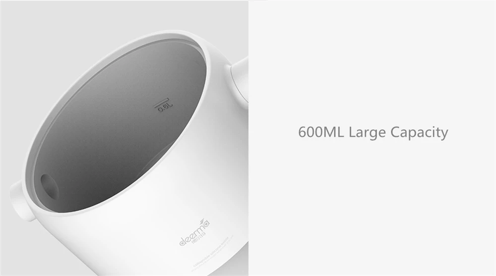 Xiaomi Mijia Deerma 0.6L складной портативный чайник для воды для дома и путешествий, Мини Ручной Электрический чайник с автоматическим отключением питания