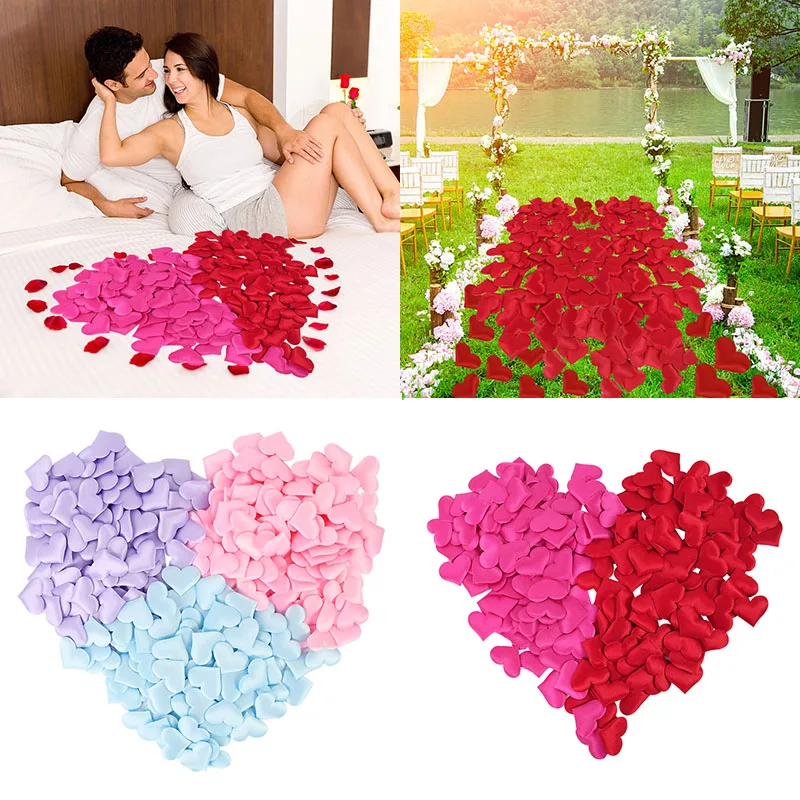 

100pcs Sponge Heart Shaped Confetti Throwing Petals for Wedding Table Decorative Handmade DIY Petals Valentine's Day Party Decor