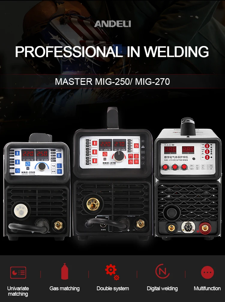 Andeli Portable Intelligent Co2 Mig welder Lasser-270 Multifunctional 220 V 5 And 1 Laser welding Machine maquina de soldar