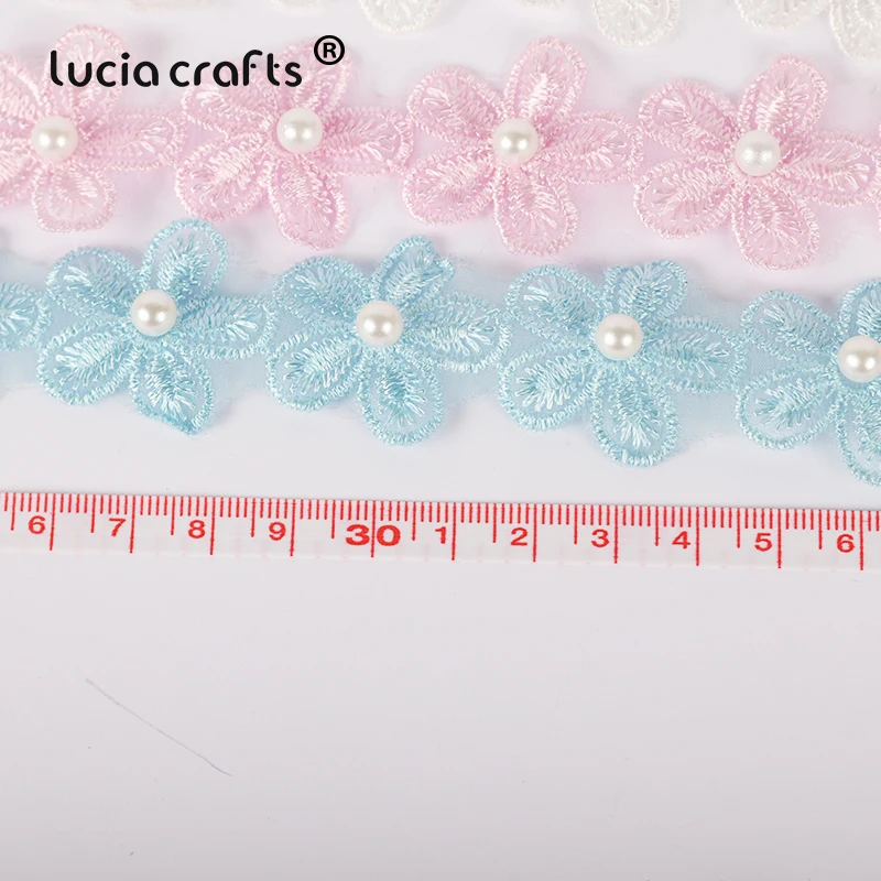 Lucia Crafts кружевная отделка с цветочной вышивкой и жемчужинами аксессуары для