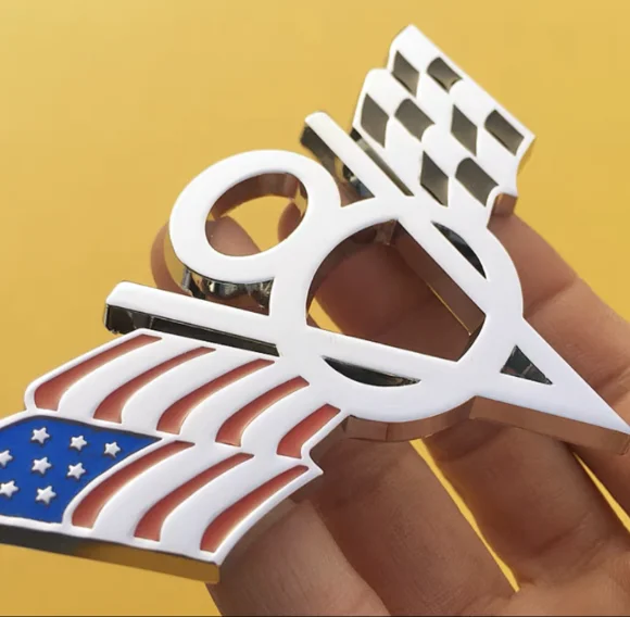 

3D металлический хром авто V8 винтажный логотип флаг США багажник эмблема значок наклейки автомобильные аксессуары