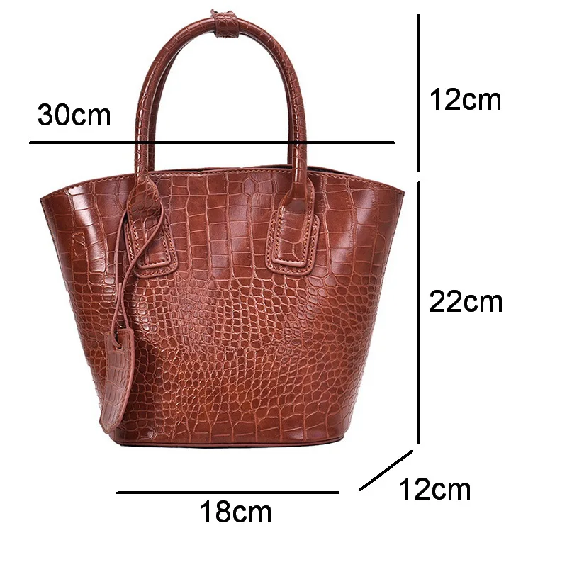 

Ansloth Oil Wax Leather Handbags Women Bag Large Shoulder Bags Crocodile Ladies Crossbody Bag Famous Brand Top-handle Bag HPS848