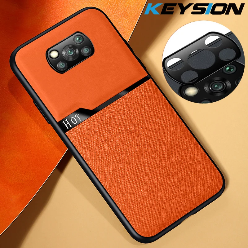Ударопрочный чехол KEYSION для Xiaomi POCO X3 Pro сращивающийся защитный из искусственной